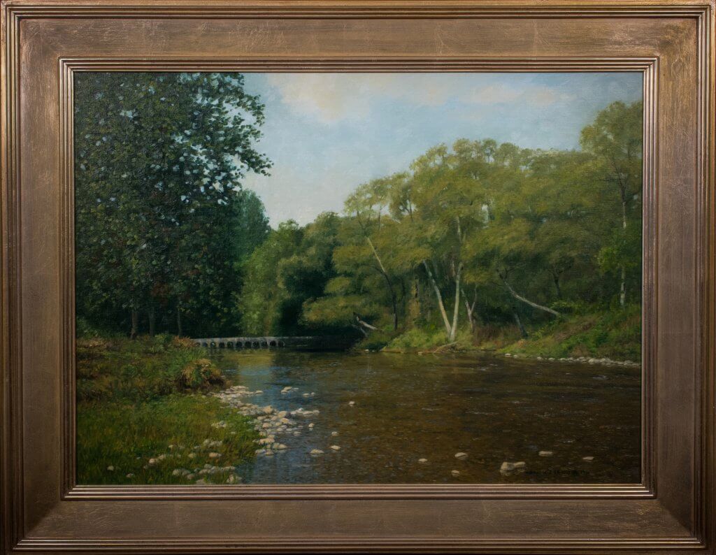 Donald S. Lewis, Jr. - Black Willows at Hidden Valley - Oil on Canvas - 11x14 - Framed