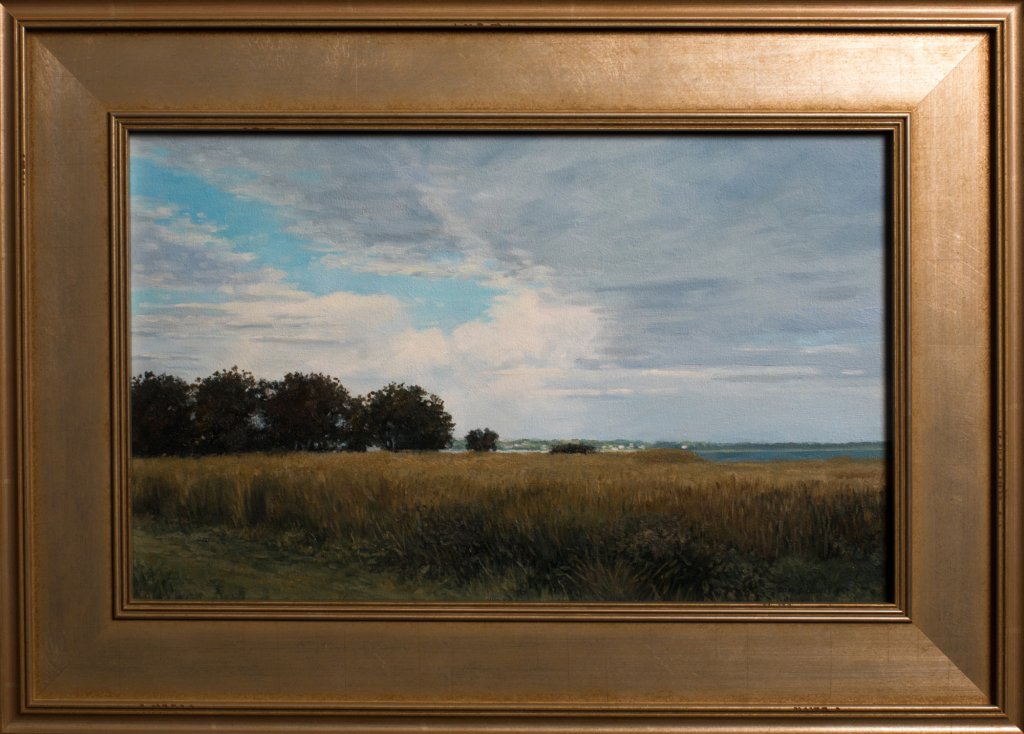 Donald S. Lewis, Jr. - Clouds, Rotan Island - Oil on Panel - 12x16 - Framed