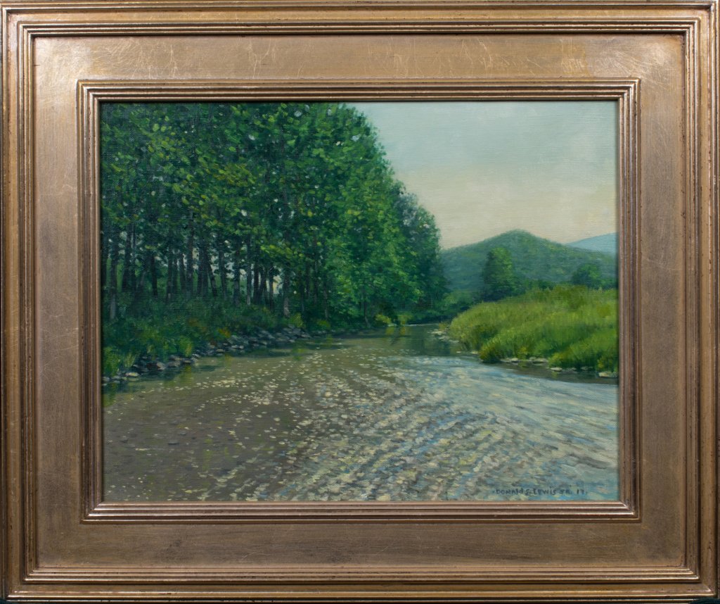 Donald S. Lewis, Jr. - Ford at Riverwood - Oil on Canvas - 14x18 - Framed