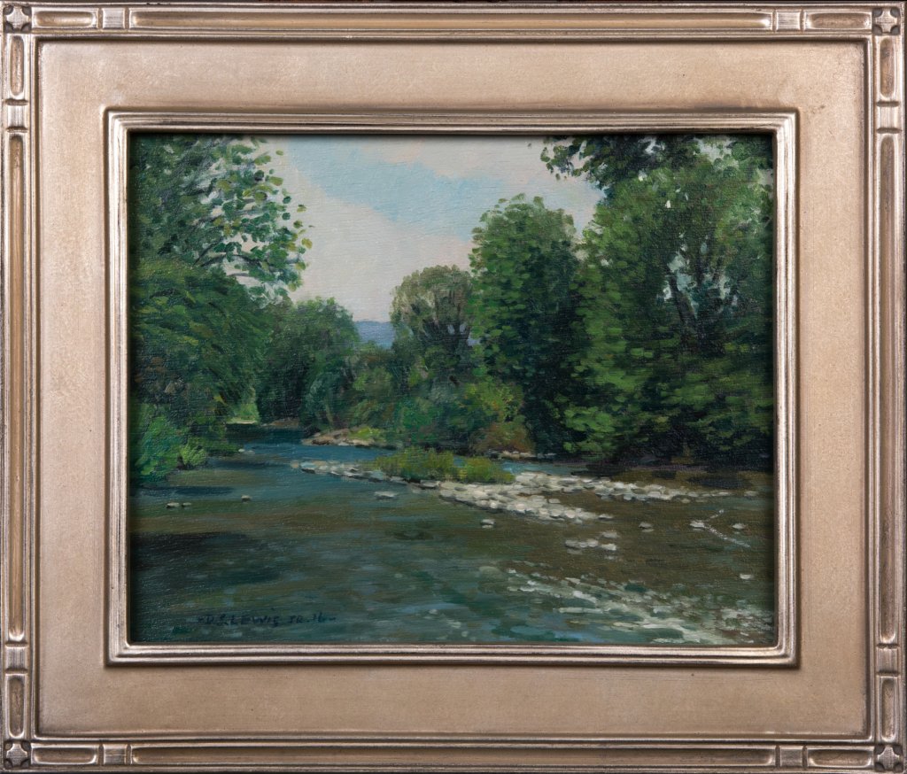 Donald S. Lewis, Jr. - Jackson River at Hidden Valley - Oil on Panel - 8x10 - Framed