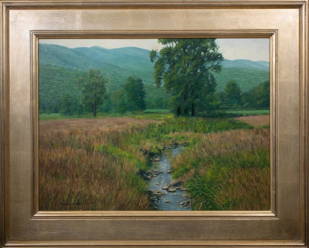 Donald S. Lewis, Jr. - Stream in Highland County - Oil on Canvas - 18x24 - Framed