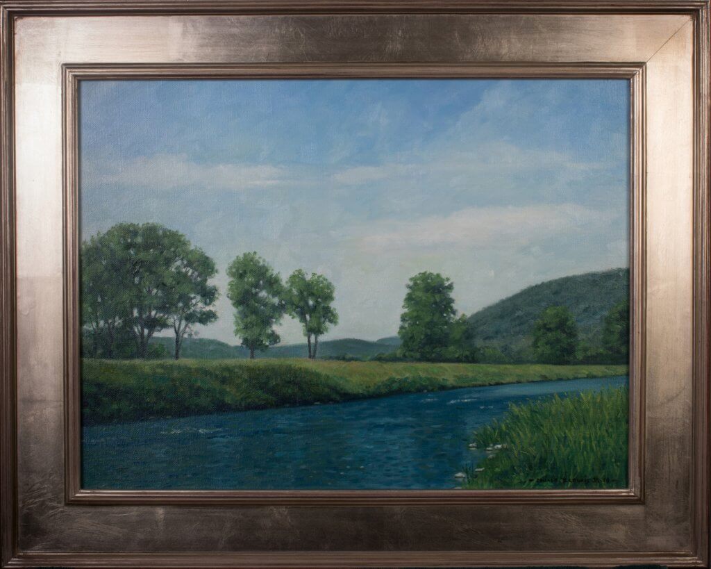 Donald S. Lewis, Jr. - Trees by Jackson River - Oil on Canvas - 18x24 - Framed