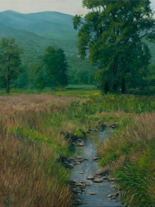 Donald S. Lewis, Jr. - Stream in Highland County - Oil on Canvas - 18x24 - Unframed